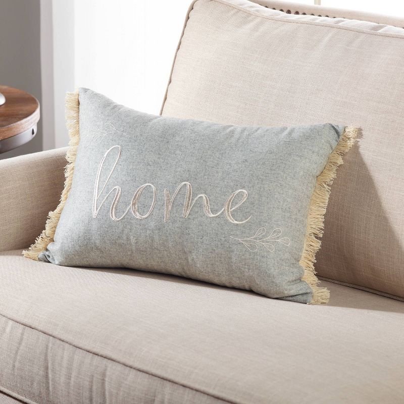 14"x20" Oversize Serena Home Lumbar Throw Pillow Gray - Sure Fit