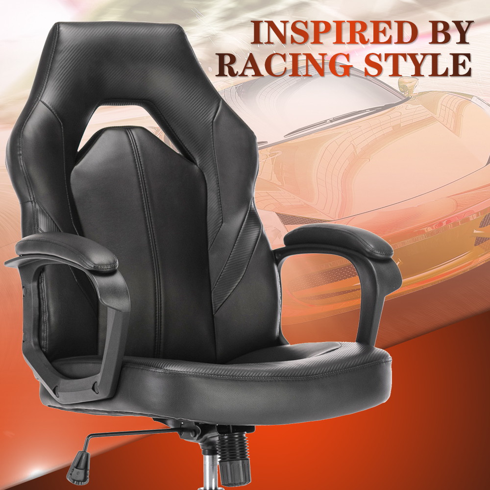 Gaming Chair Ergonomic Racing Game Chair Comfortable Computer Desk Chair for Home, Office, Gaming Room, Black