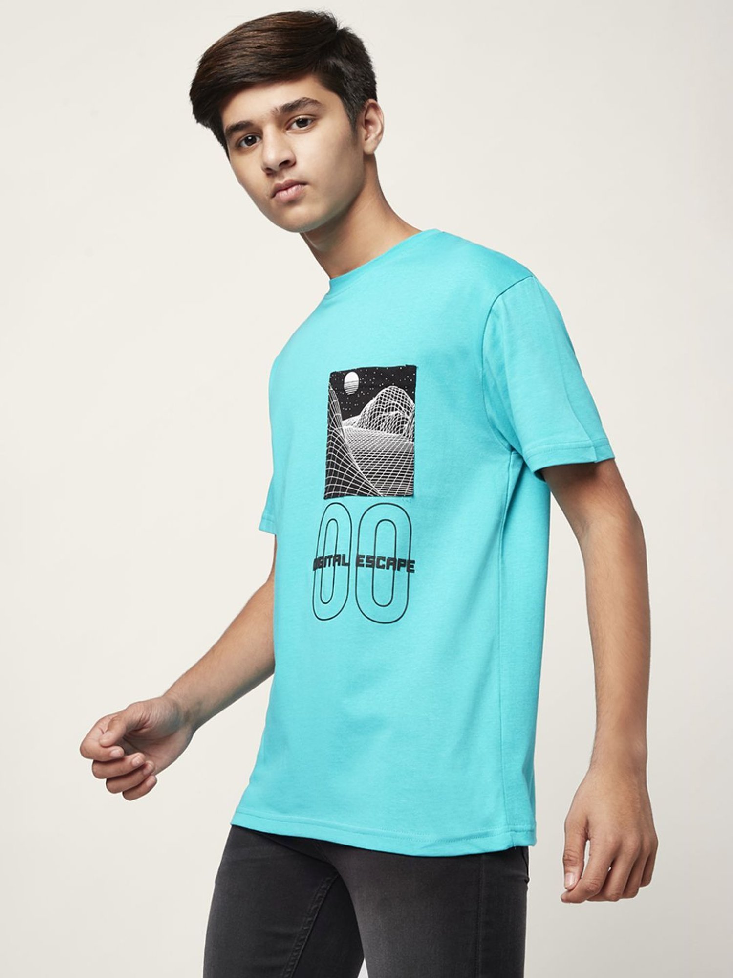 Coolsters by Pantaloons Kids Blue Cotton Printed T-Shirt