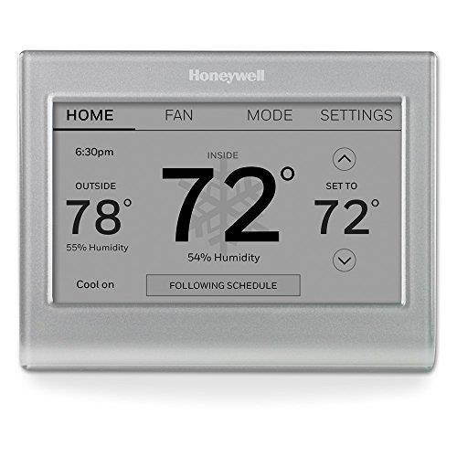 Honeywell Home - Smart Color Thermostat with Wi-Fi Connectivity, 7 Day Programmable, Customizable Color Touchscreen Display, ENERGY STAR Certified - Silver (RTH9585WF1004)