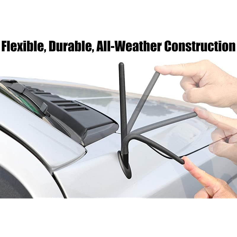 The Original 6 3/4 Inch is Compatible with GMC Sierra 1500 (2006-2021) - Car Wash Proof Short Rubber Antenna - Internal Copper Coil - Premium Reception - German Engineered