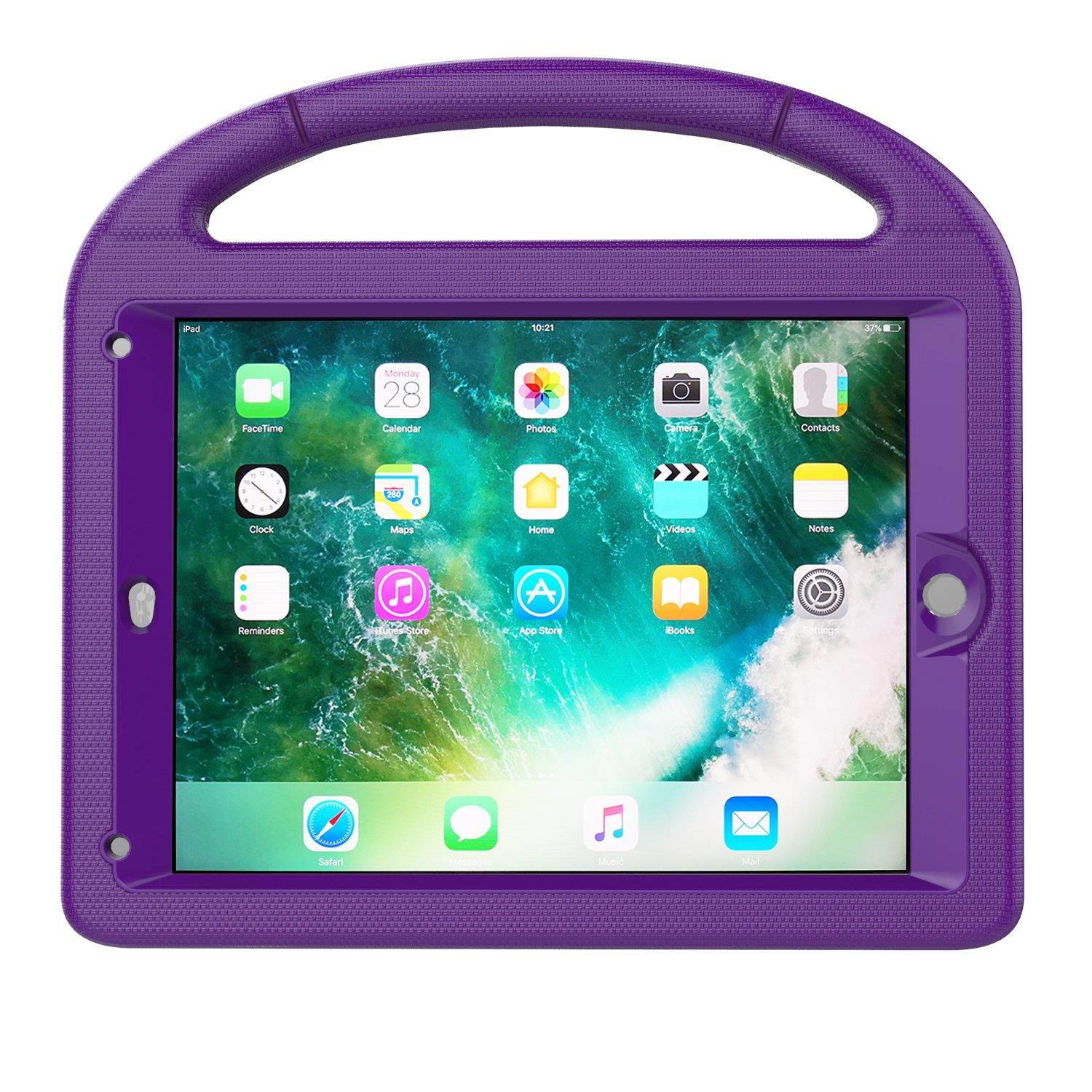 LEDNICEKER Kids Case for New iPad 9.7 2018/2017 - Built-in Screen Protector Light Weight Shock Proof Handle Friendly Convertible Stand Kids Case for New iPad 9.7 2017/2018 (ipad 5&6) - Purple