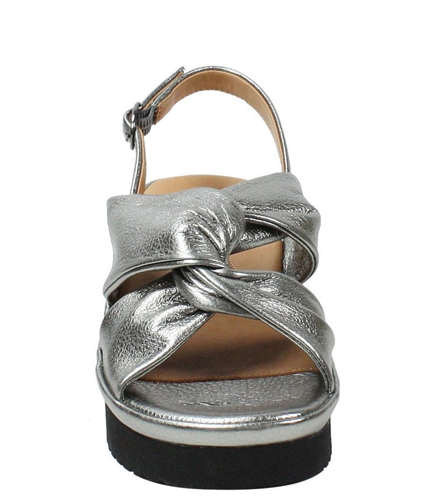L'Amour Des Pieds Amiens Leather Twist Knot Sandals