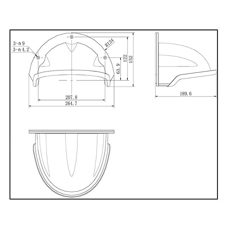 DS1250ZJ Universal Sun Rain Shade Camera Cover Shield for Outdoor Camera