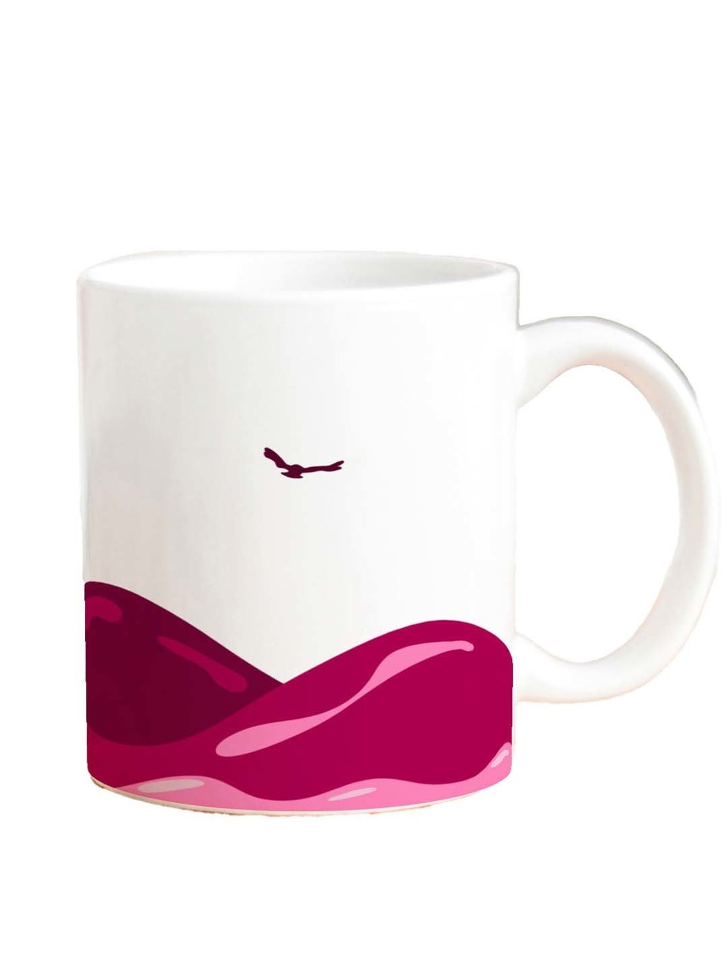 Nestroots White Stoneware Ruby Aviary Coffee Mug (0.325 L)