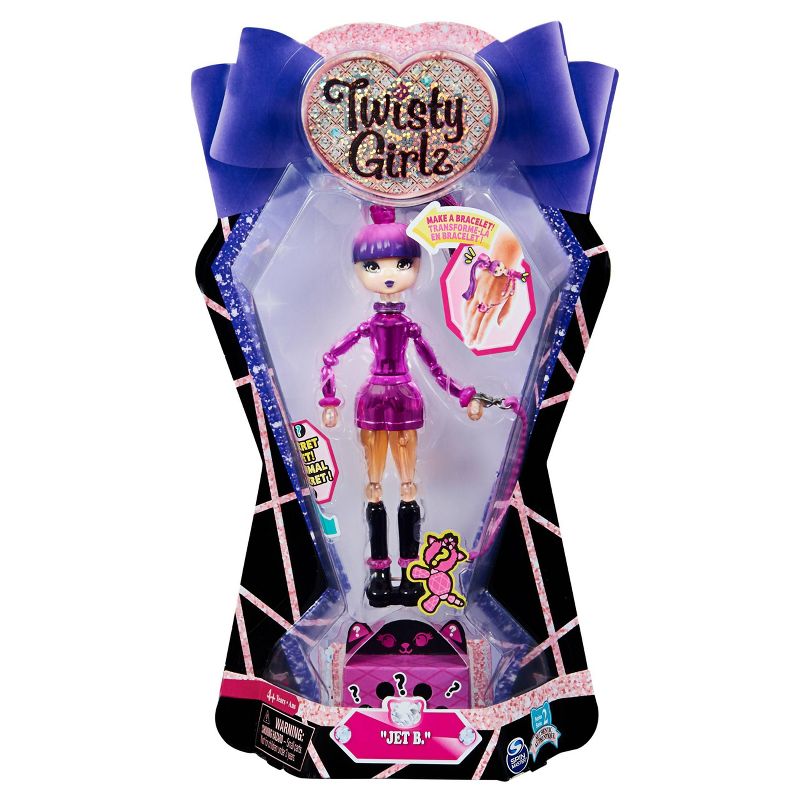 Twisty Girlz Series 2 Jet B. Transforming Doll to Bracelet with Mystery Twisty Petz