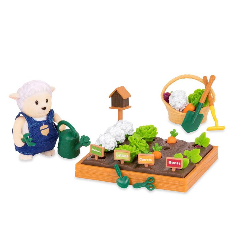 Li'l Woodzeez Miniature Playset with Animal Figurine 31pc - Garden Set