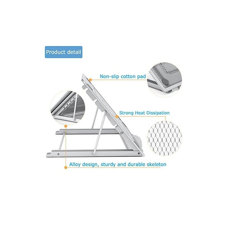 Tablet Stand, Foldable Ventilated Holder ,Portable Desktop Stand, Universal Lightweight Ergonomic Tray Cooling Stand for All 10-14 inches Notebook/Tablet