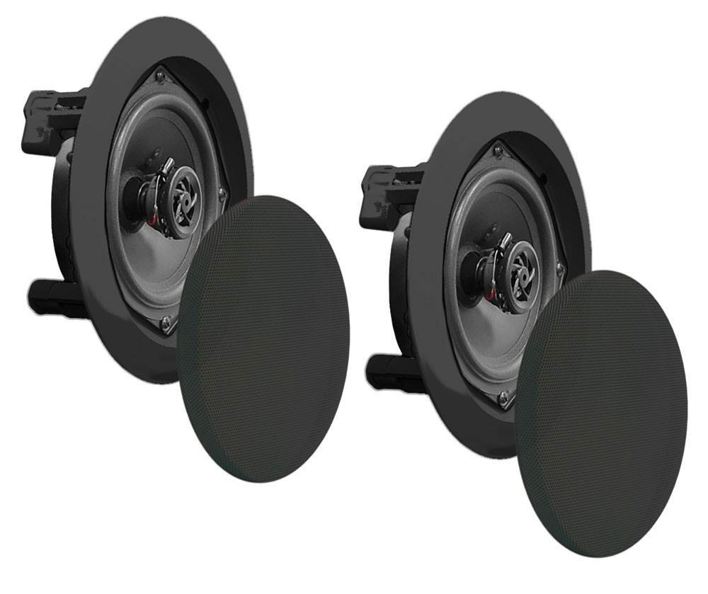 8) NEW Pyle PDIC81RDBK 250W 8 Inch Flush In-Wall In-Ceiling Black Speakers Eight