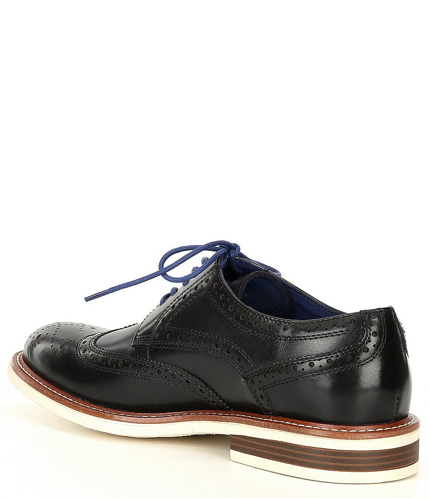 Kenneth Cole New York Men's Kieran Leather Flex Lace-Up Wingtip Toe Oxfords
