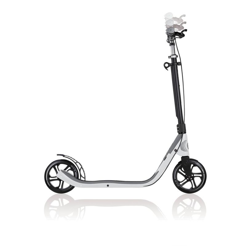 Globber Deluxe One NL 205 Kick Scooter - White/Gray