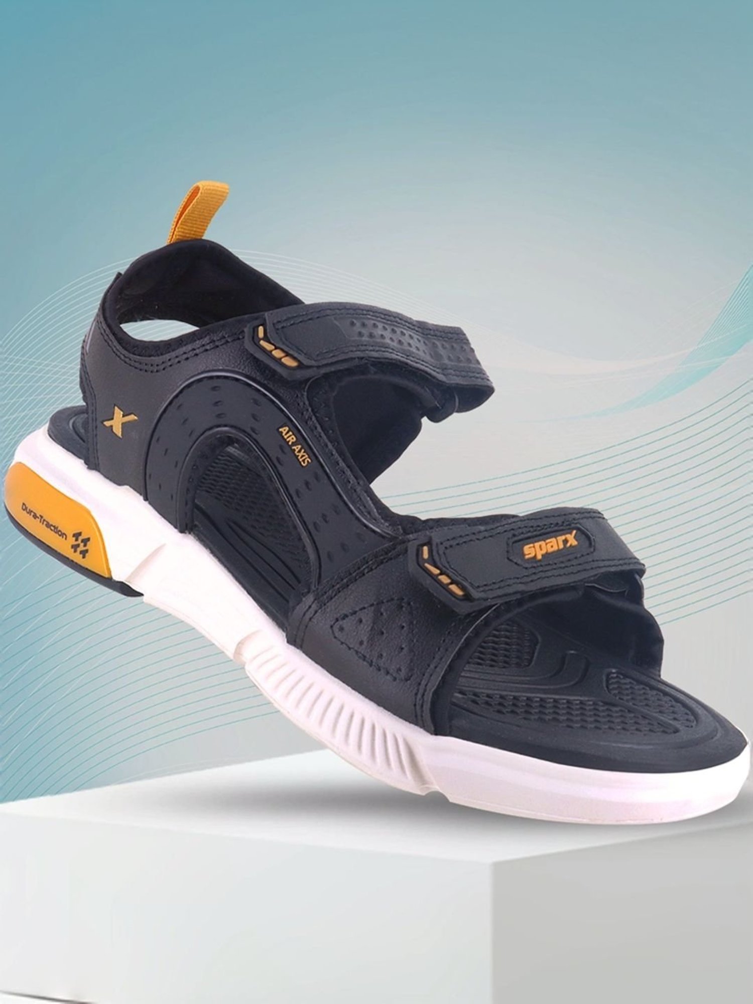 Sparx Men's Black Floater Sandals