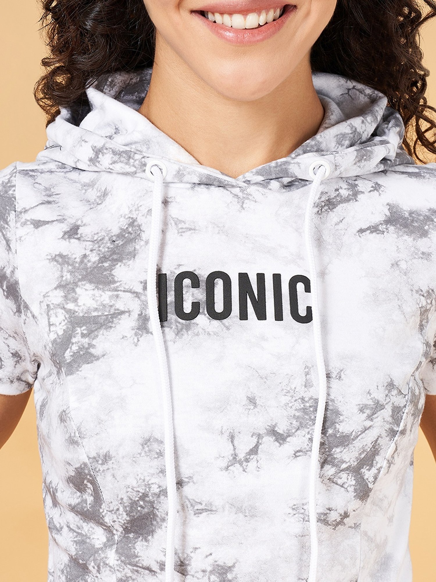 Ajile by Pantaloons Black Cotton Printed Sports Top