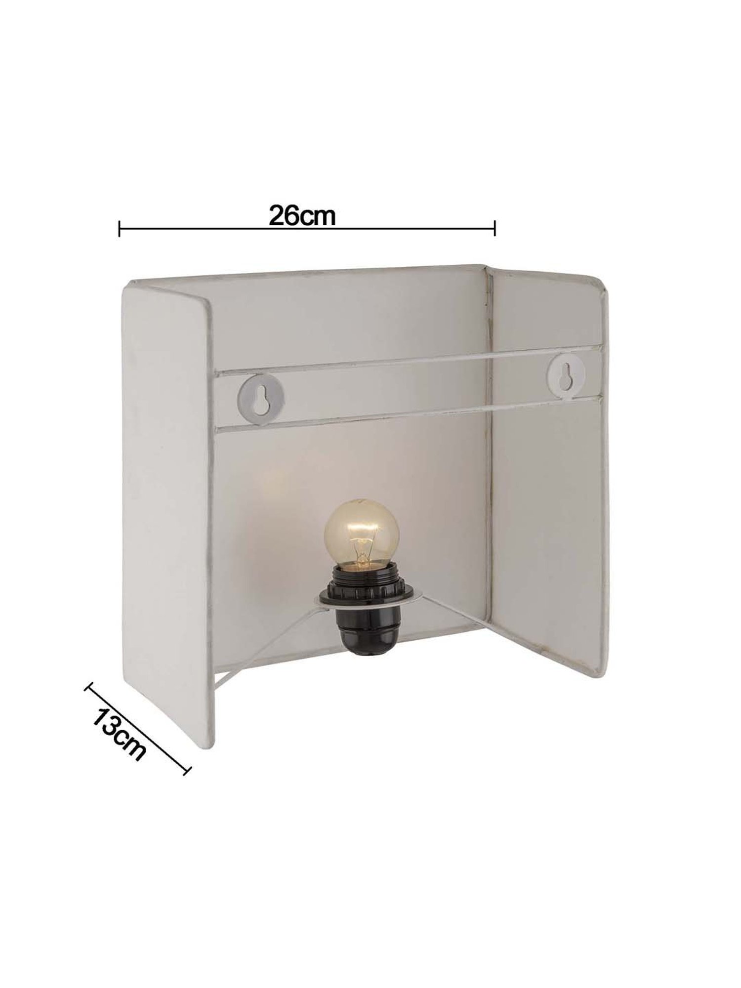 Homesake White Square Wall Lamp - Set of 1