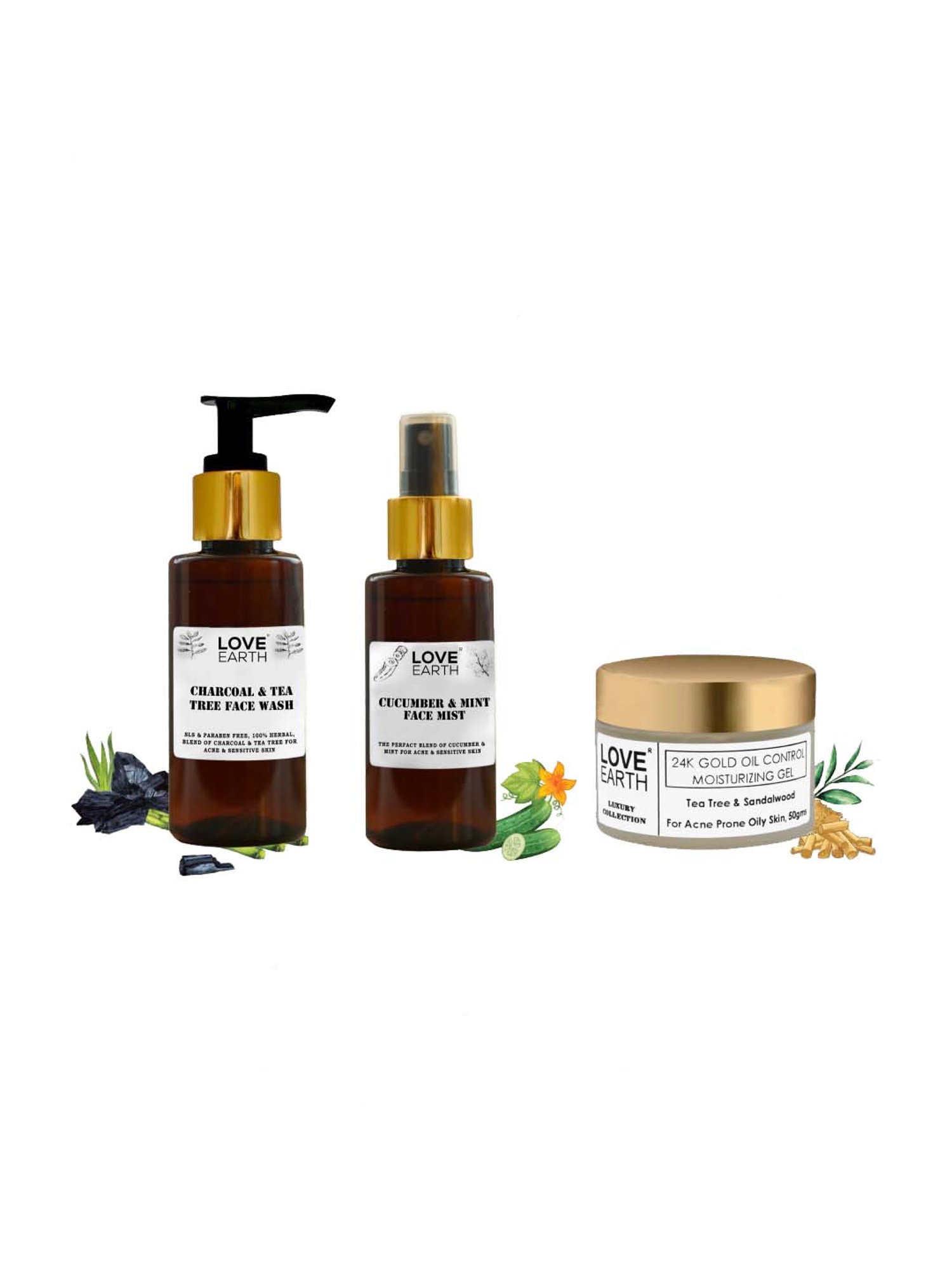 Love Earth Anti Acne Kit - Oily Acne - Prone Skin