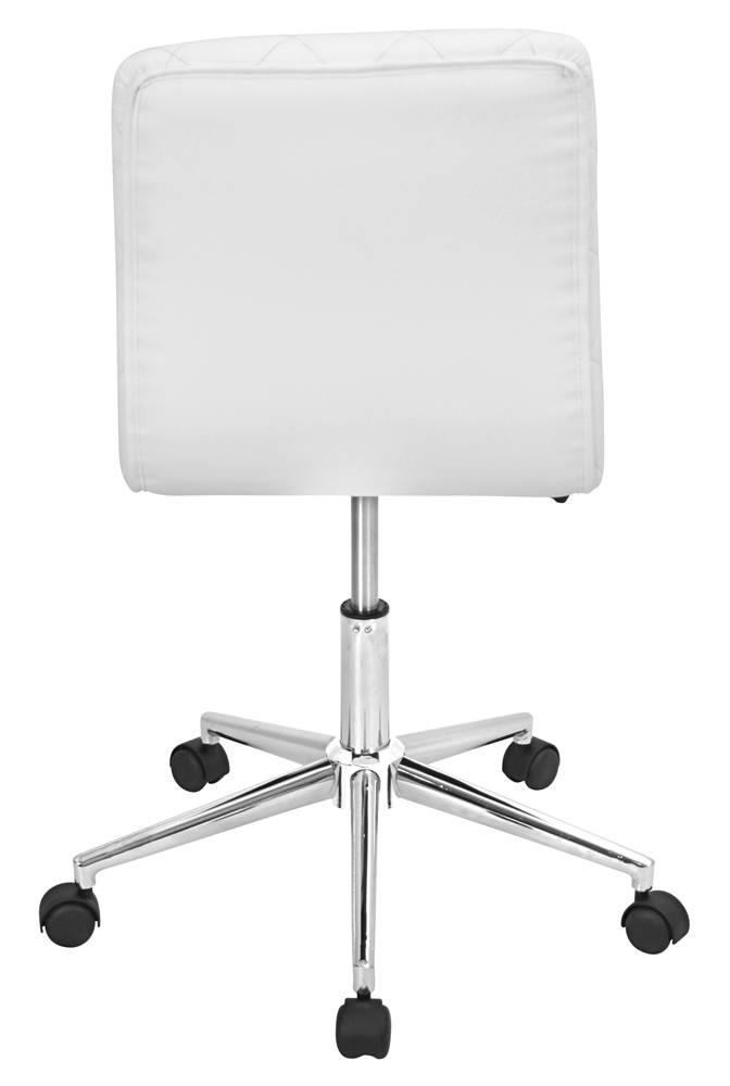 Lumisource Caviar Swivel Office Chair in White