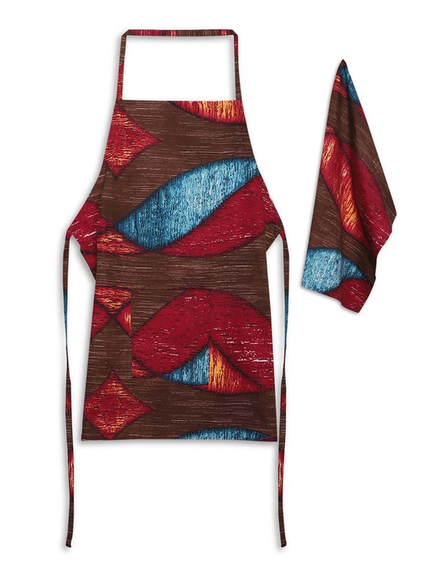 Dhrohar Multicolor Cotton 120 TC Apron - Set of 2