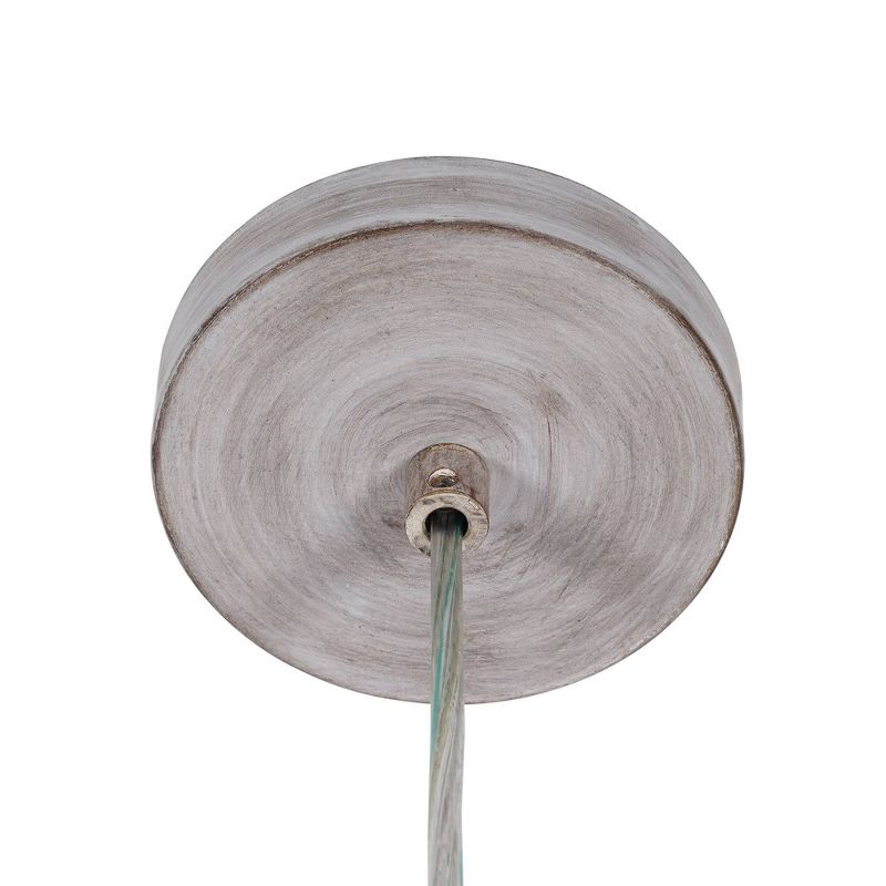 6.25" Glass Bell Shaped Mini Pendant with Metal Accents Clear - Cresswell Lighting