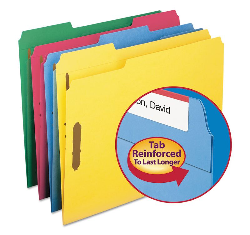 Smead Pressboard Folders with Two Pocket Dividers Legal Six-Section Red 10/Box 19079