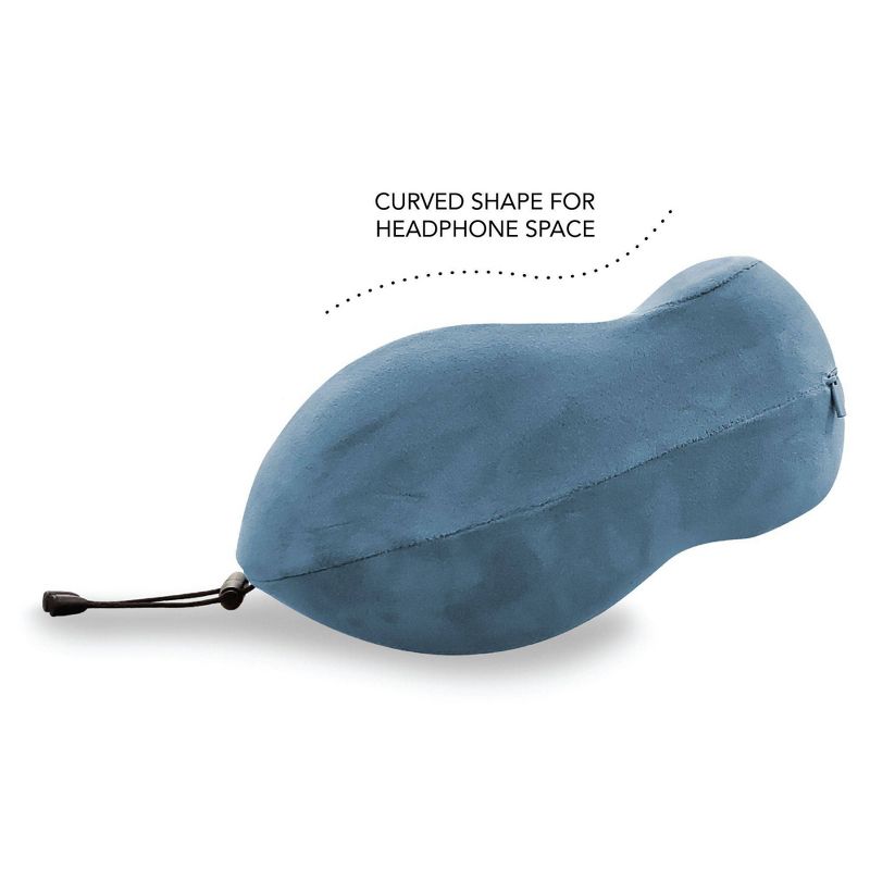 Brookstone Total Comfort Charcoal-Infused Travel Pillow - Blue