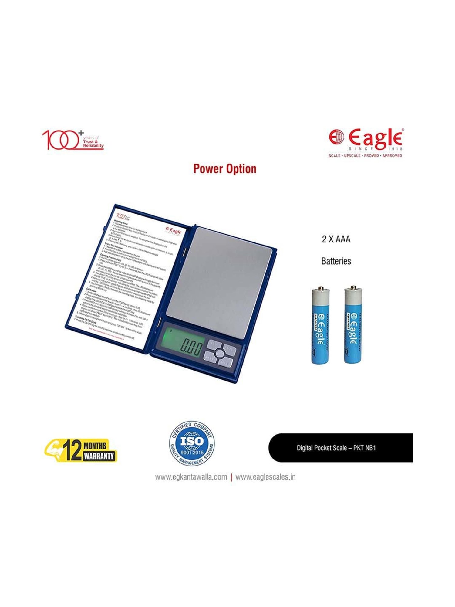 Eagle PKT-NB1 Digital Pocket Scale 600 g Capacity, 0.01g Accuracy,Small Machine, Gold Weight Machine