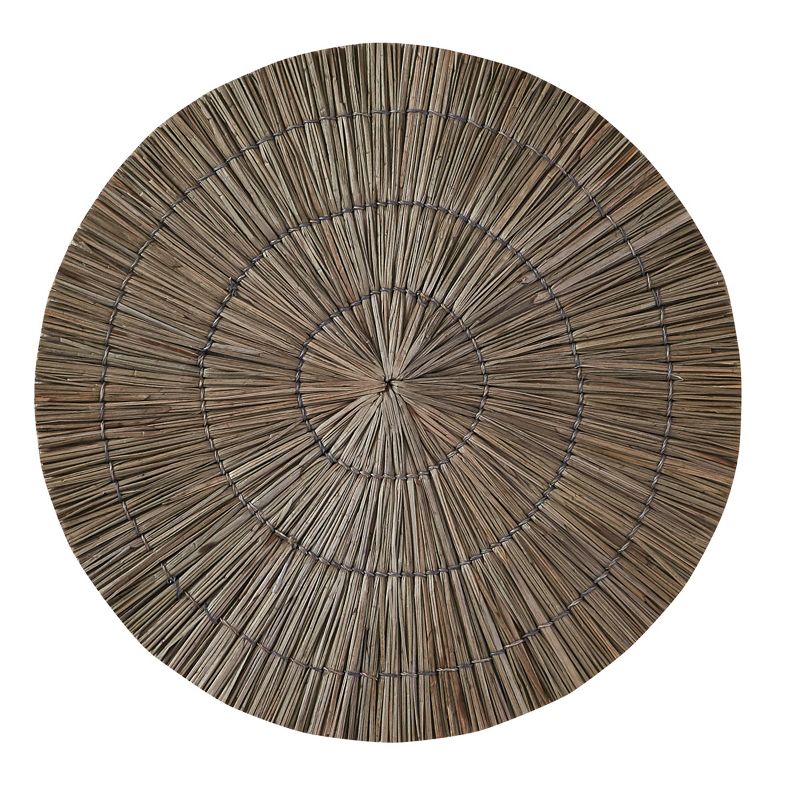 Split P Seagrass Round Placemat Set - Stone