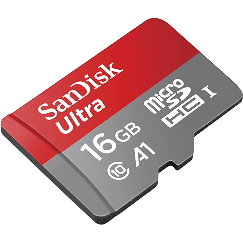 16GB Ultra microSDHC UHS-I Memory Card with Adapter - 98MB/s, C10, U1, Full HD, A1, Micro SD Card - SDSQUAR-016G-GN6MA