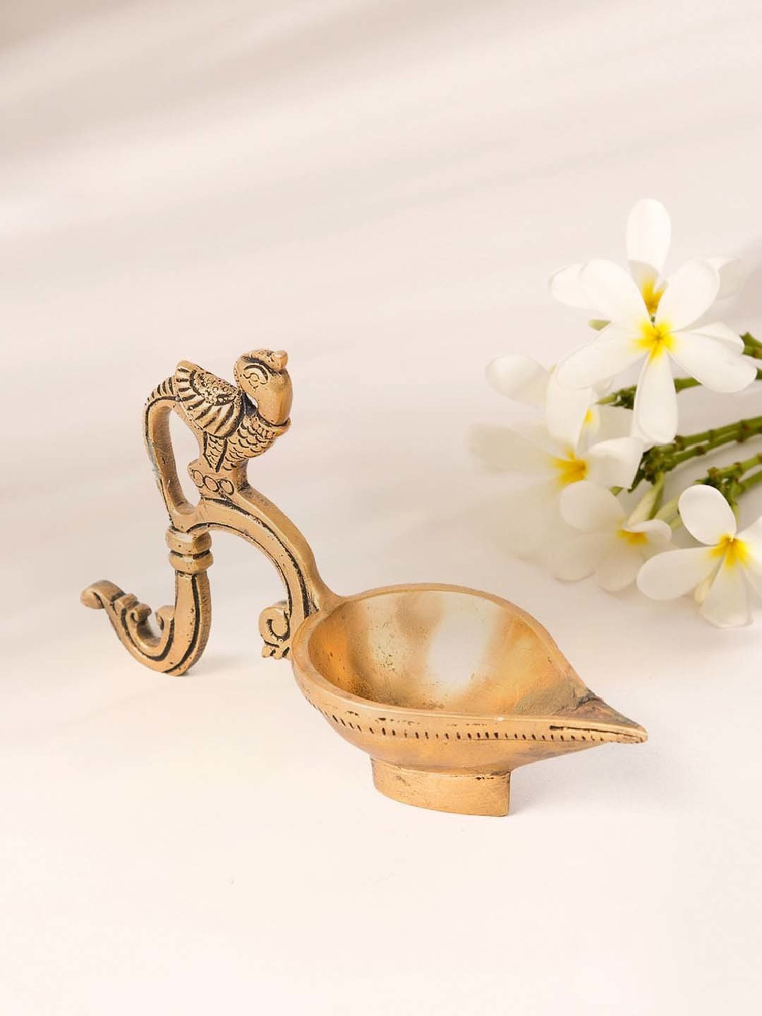 Fabindia Mehnoor Gold Metal Oil Lamp