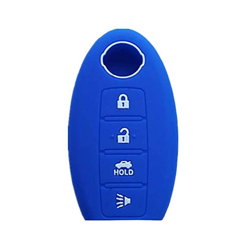 Silicone Keyless Entry Remote Control Key Fob Cover Case protector Replacement Fit For Nissan Altima Maxima Murano Versa 285E3JA05A KR55WK48903 Blue