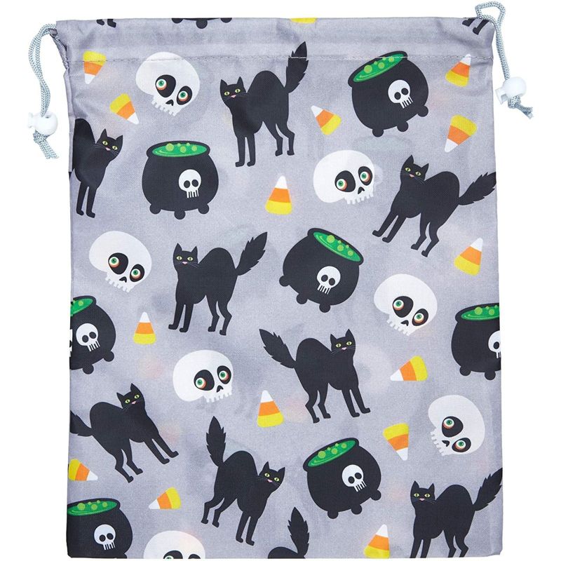Blue Panda 12 Pack Halloween Party Favor Goody Treat Bags, Reusable with Drawstring, 12 x 10 in