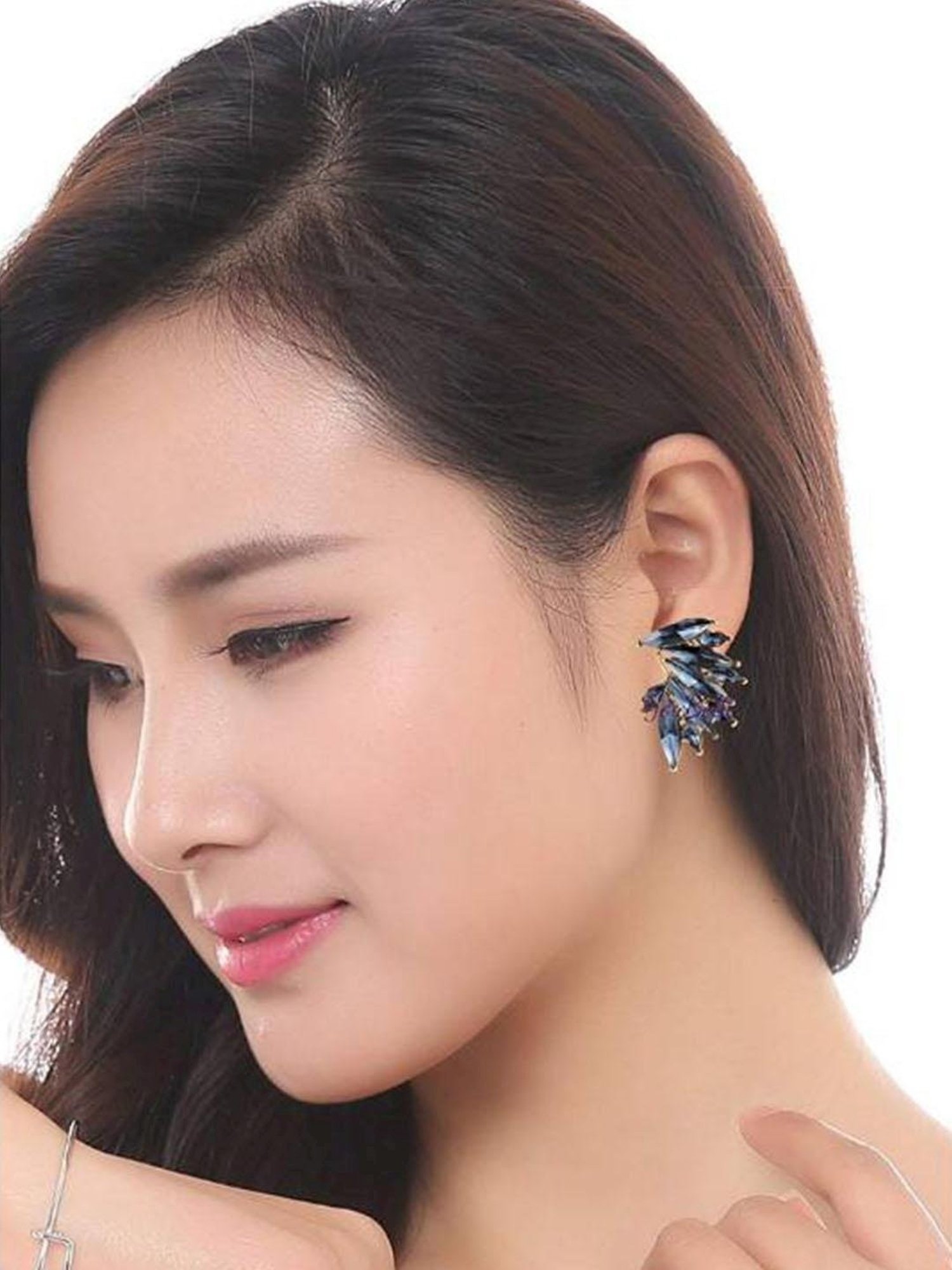 YouBella Stylish Crystal Fancy Stud Earrings