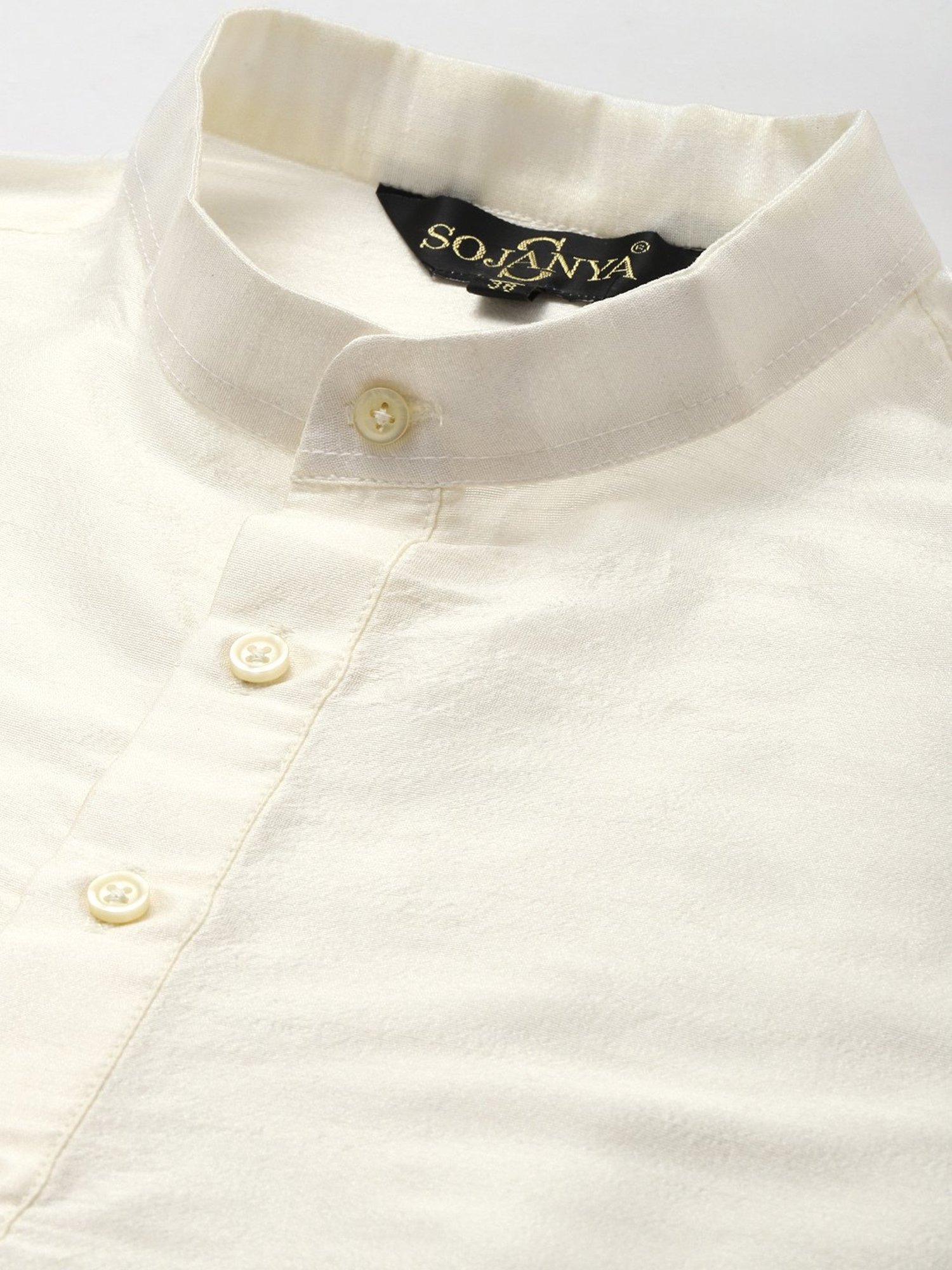 Sojanya Beige Regular Fit Self Pattern Kurta Set With Jacket