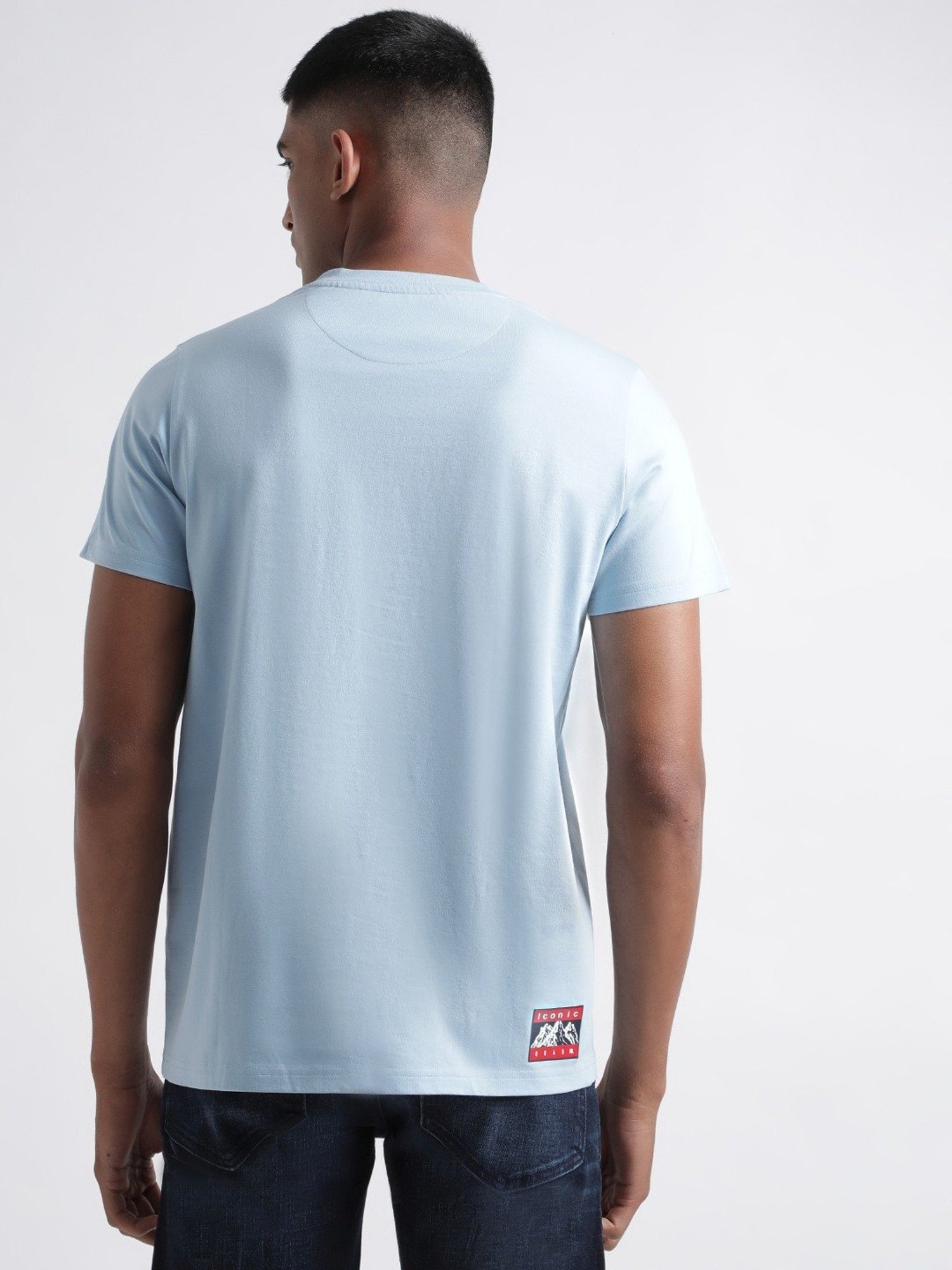 Iconic Men Printed Regular Fit Cotton T-shirt