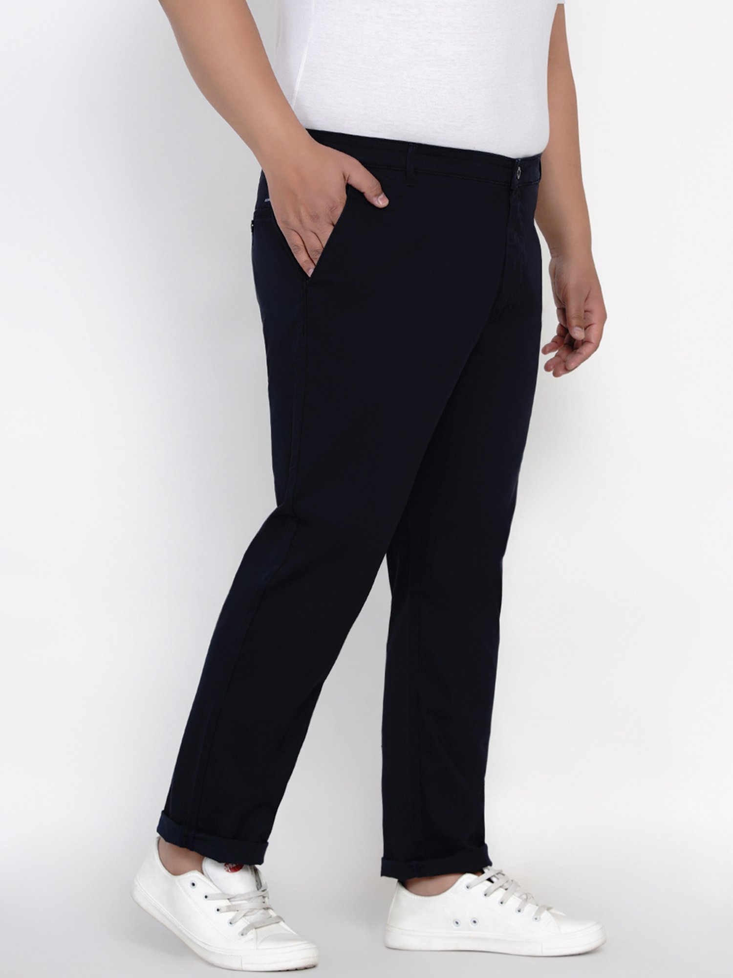 John Pride Navy Comfort Fit Chinos