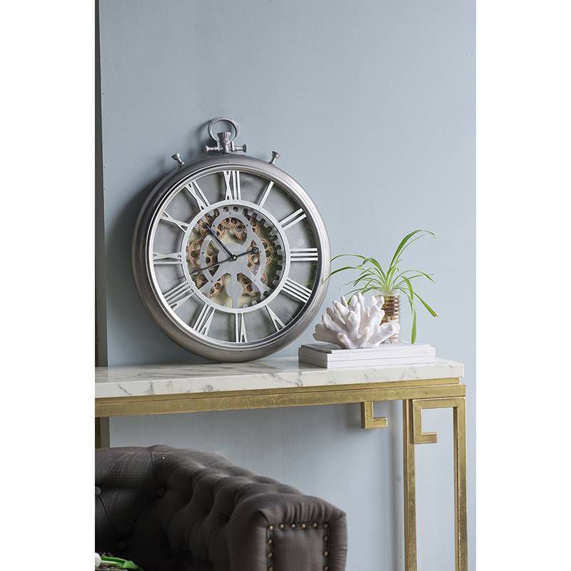 20" Metal Cut Out Roman Numeral Wall Clock Black - Patton Wall Decor