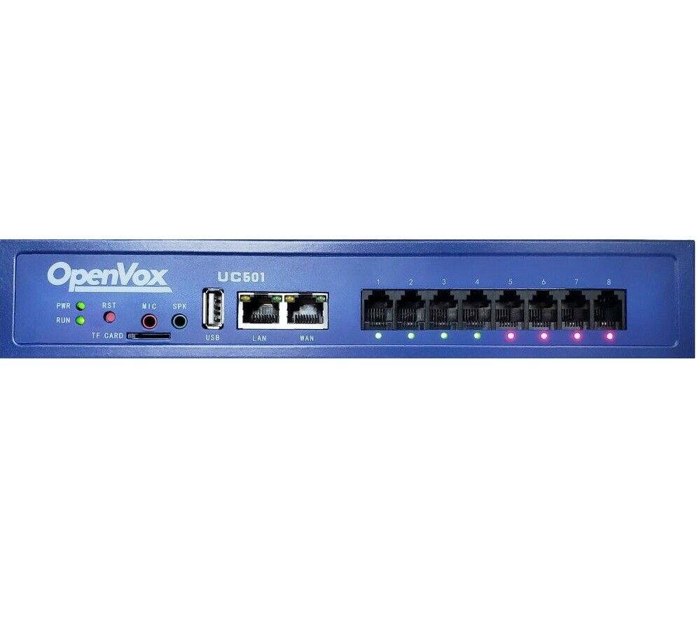 OpenVox UC501-44 FreePBX Mini UC  IP PBX for 800 Ext 300 Calls 4 FXS 4 FXO