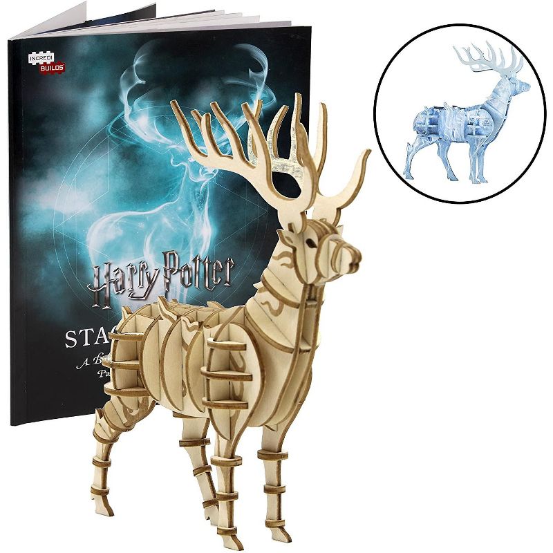 Incredibuilds Harry Potter Patronus Book & Wood Model Figure Kit