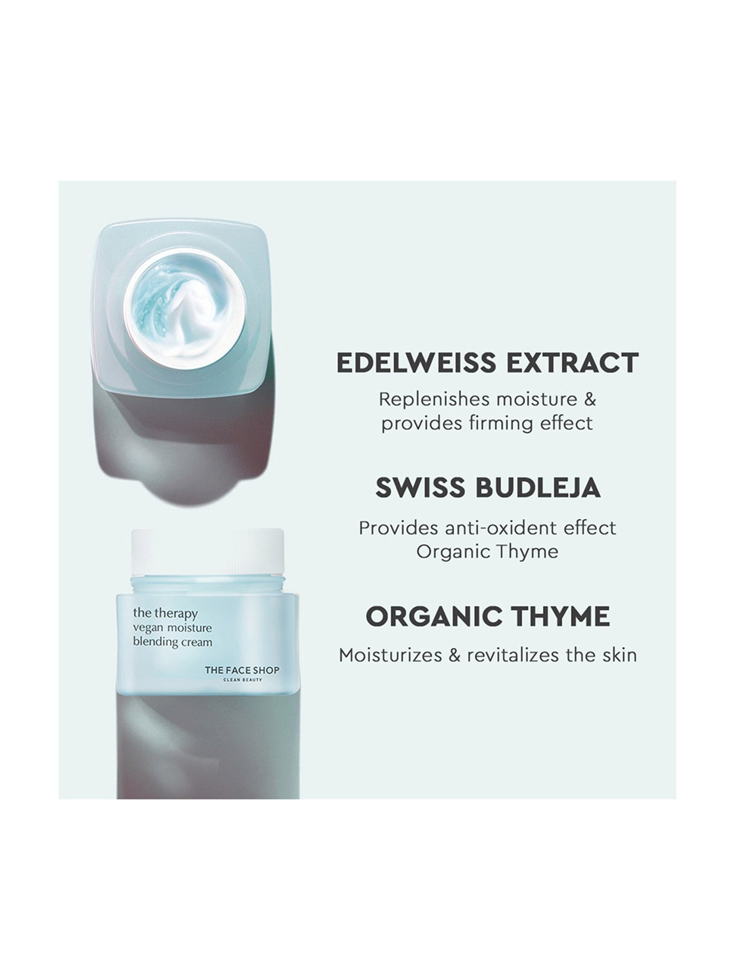 The Face Shop Therapy Vegan Moisture Blending Cream with 48Hr Hydration - 60 ml