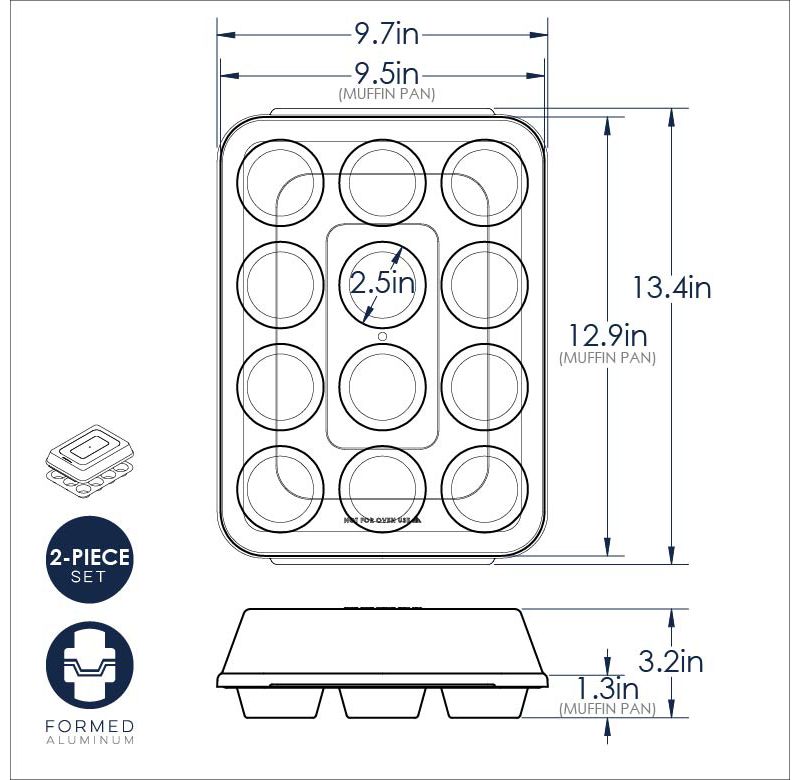 Kaiser Bakeware Steel Muffin Pan, 12 Cup