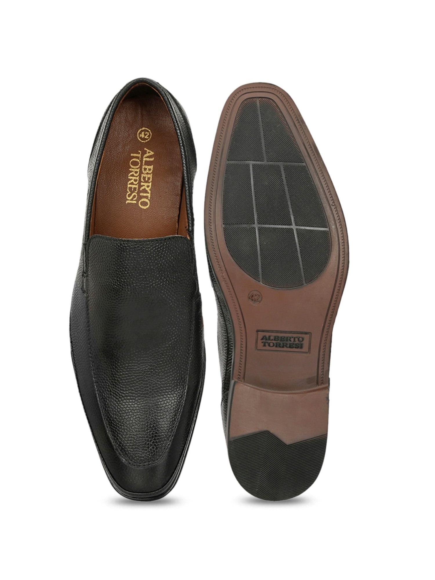Alberto Torresi Men's Black Formal Loafers