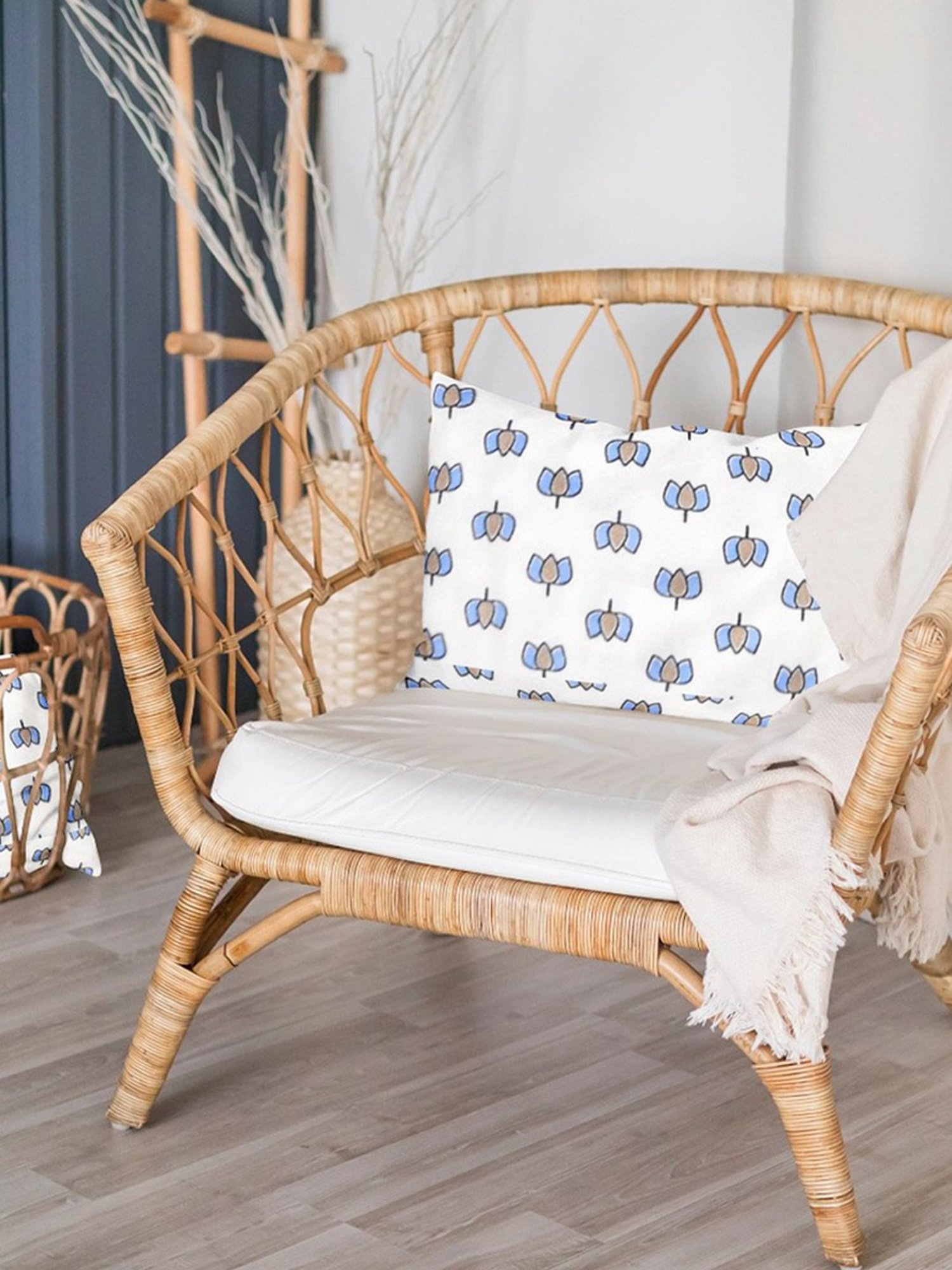 The Baby Atelier White Cotton Pillow Cover with fillers