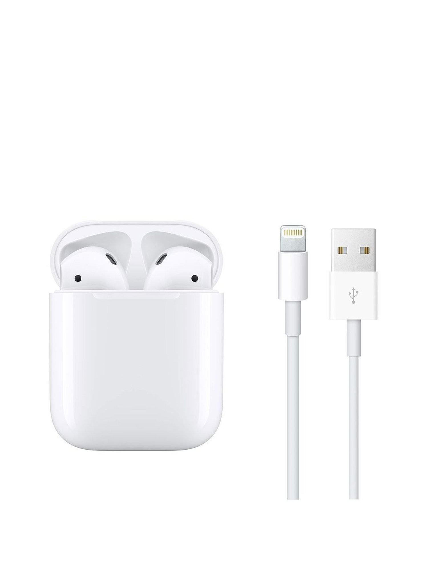 Apple AirPods (2nd gen) with Charging Case Bluetooth Headset with Mic  (White, True Wireless)