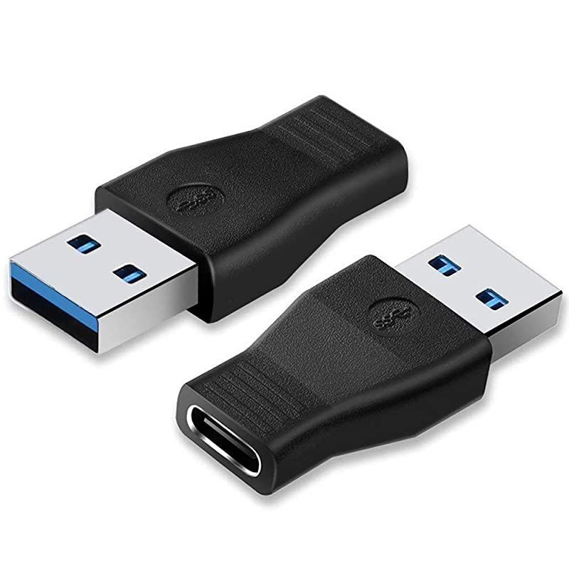 USB C to USB 3.0 Adapter, 2-Pack USB 3.1 Type C Female to USB 3.0 A Male Adapter Converter Support Data Sync and Charging