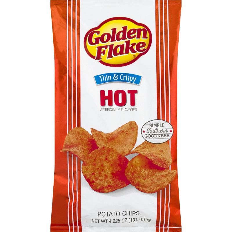 Golden Flake Hot Potato Chips - 4.625oz