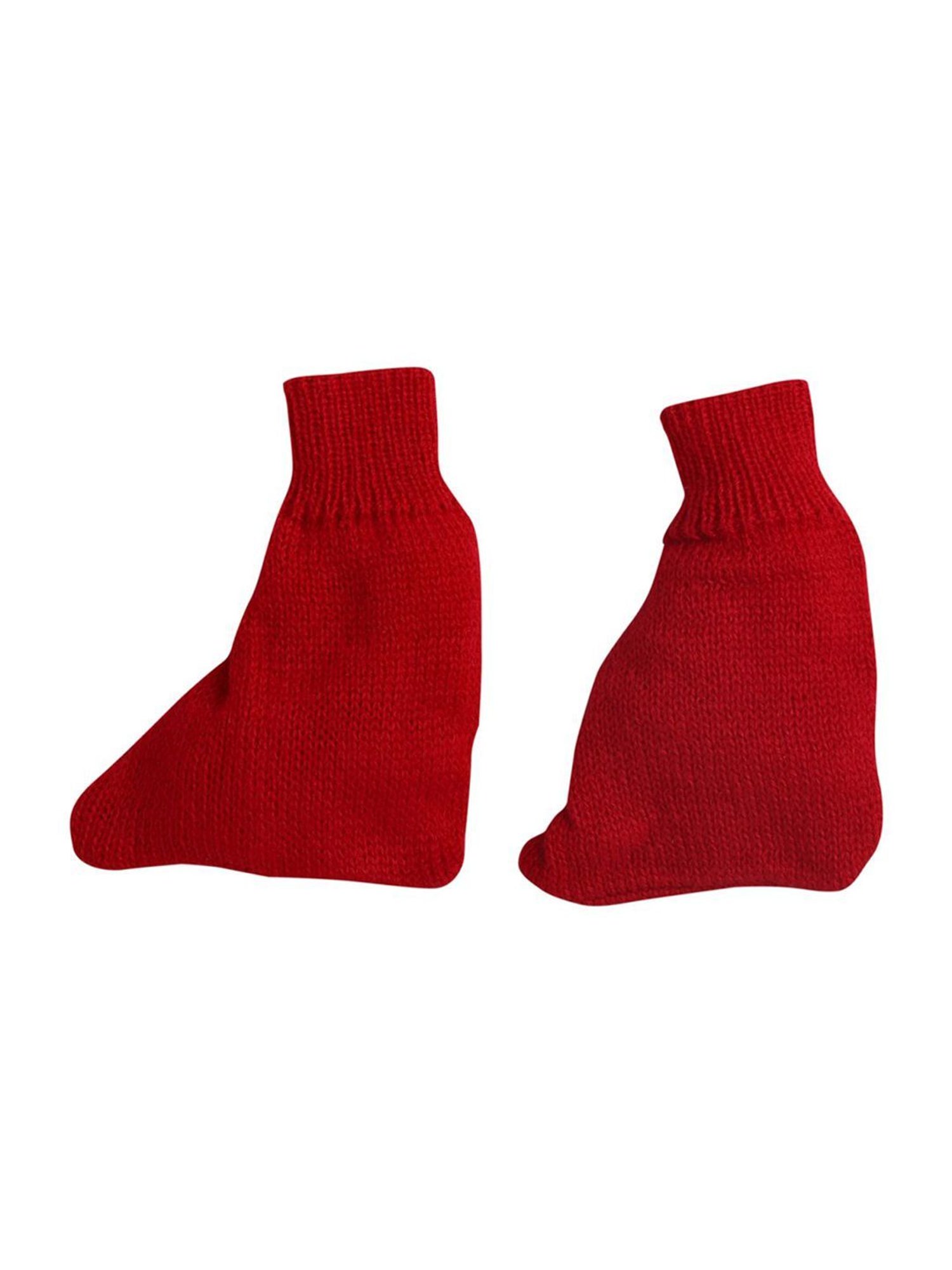 Little Angels Kids Red Textured Pattern Full Sleeves Sweater Set