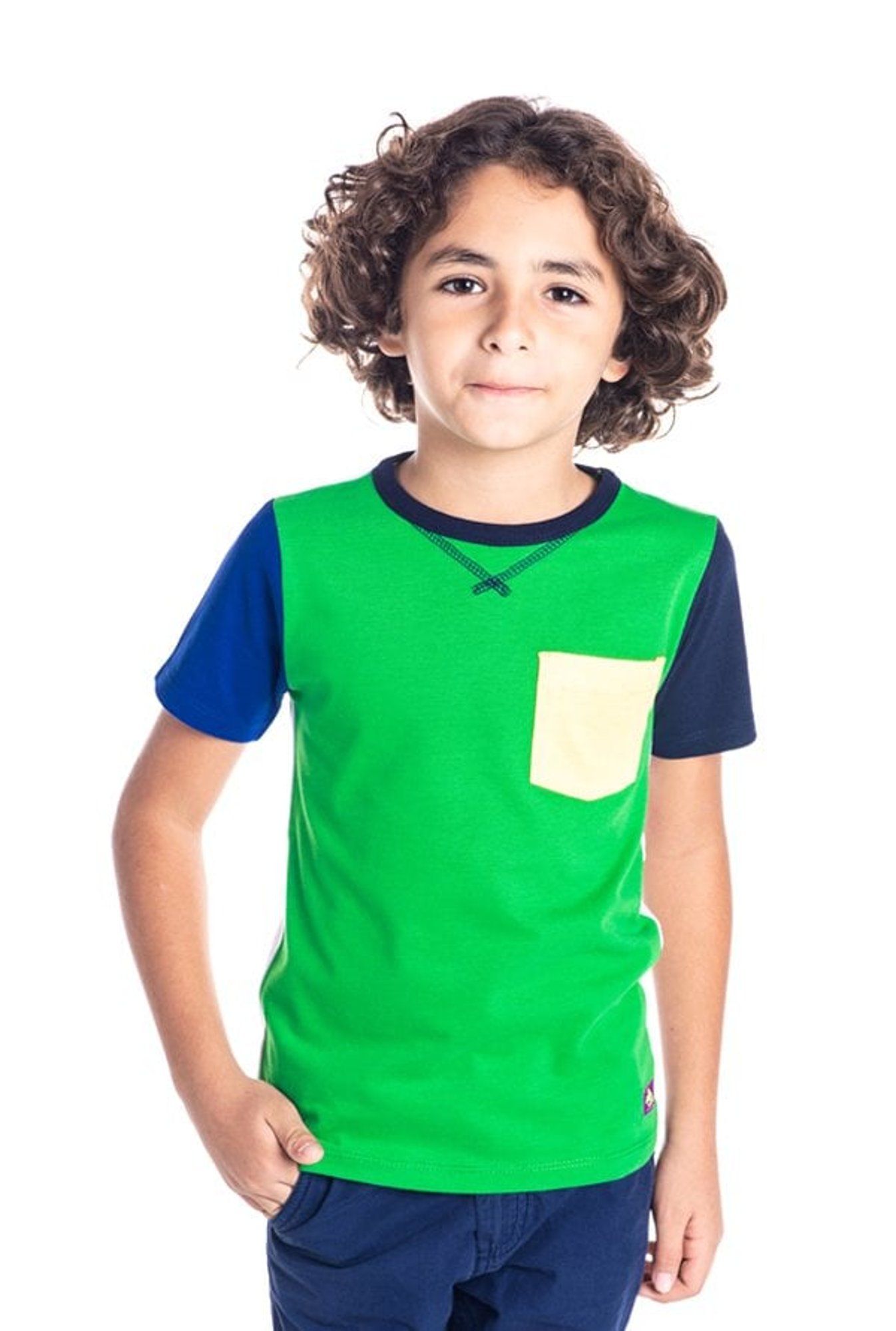 Cherry Crumble By Nitt Hyman Boys Green Cotton T-Shirt