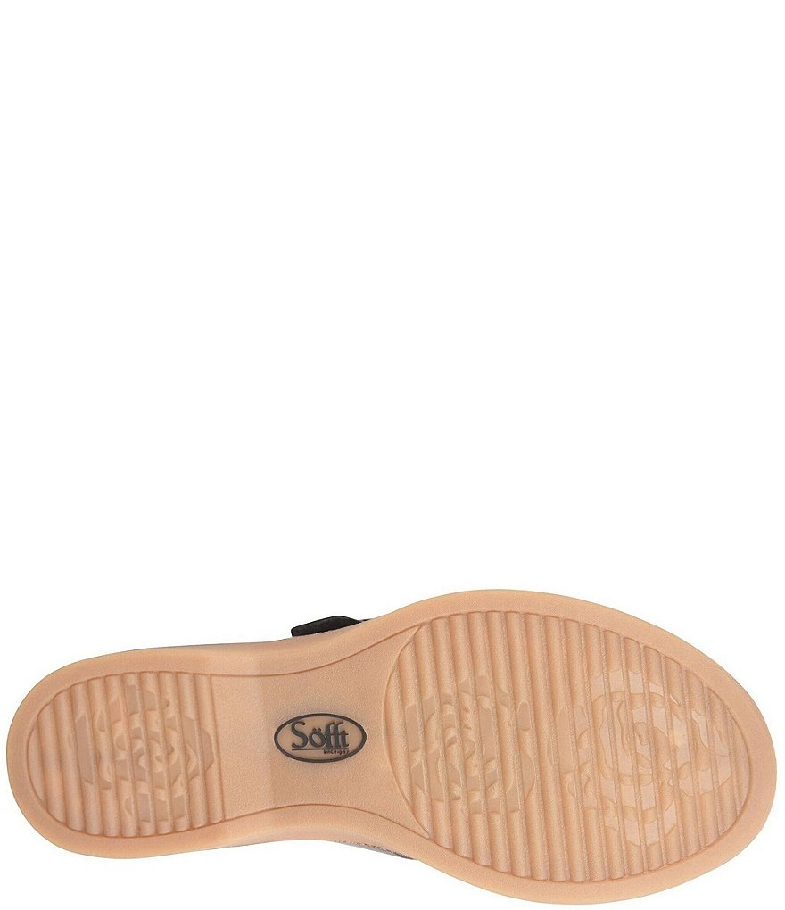 Sofft Braye Leather Snake Print Comfort Footbed Slides