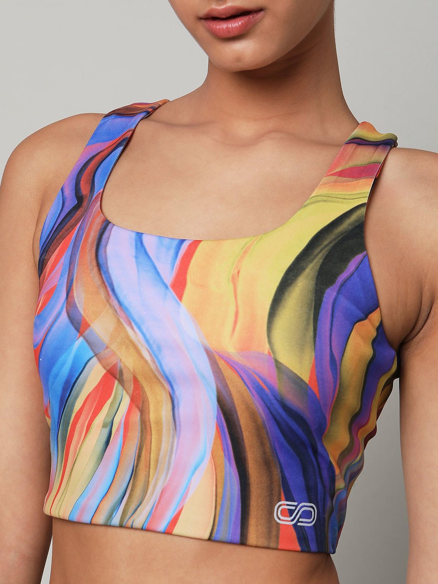 SILVERTRAQ Multicolor Printed Full Coverage Sports Bra