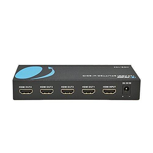 OREI HDS-104 1x4 Powered 1080P V1.4 Certified HDMI Splitter with Full Ultra HD 4K/2K and 3D Resolutions w/ EDID Support