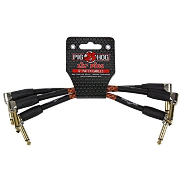 Pig Hog Instrument Cables Lil Pigs 6 in. Patch Cables (3-Pack) Western Plaid